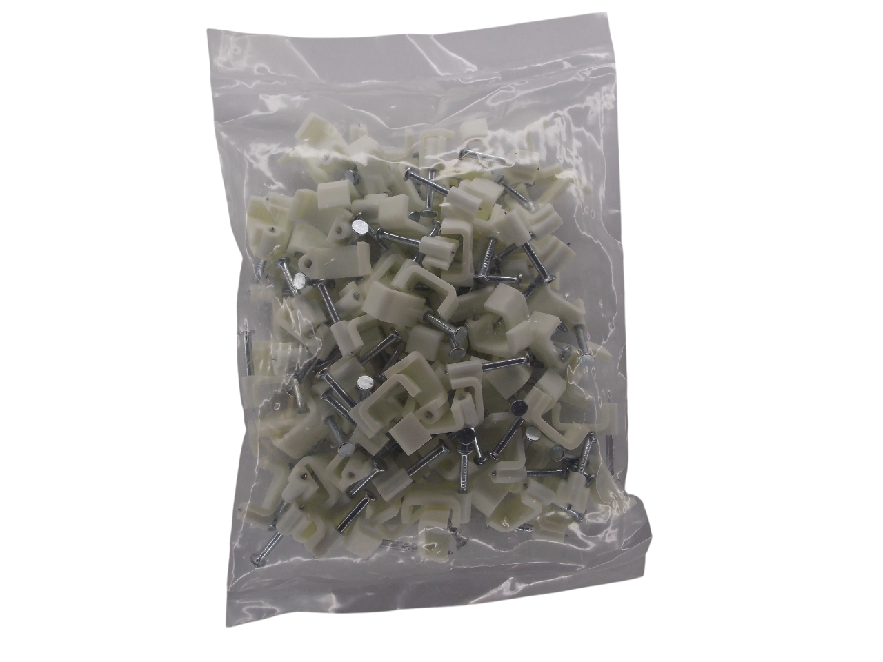 Крепёж для кабеля плоский 12мм / 100 штук