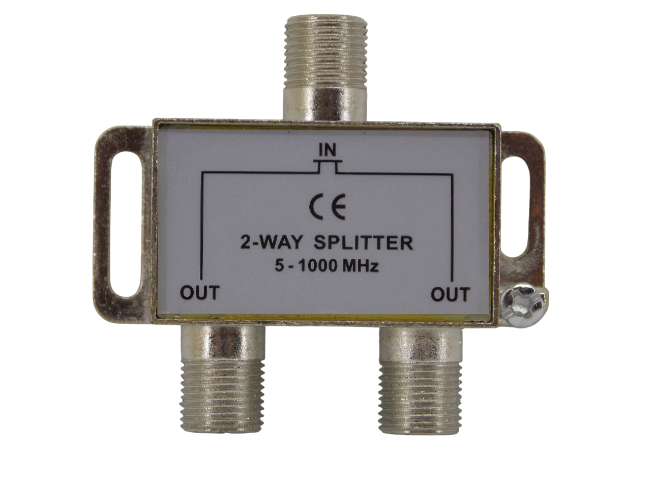 Телевизионный антенный сплиттер -   разветвитель на 2 выхода под F - разъем  5-1000MHz
