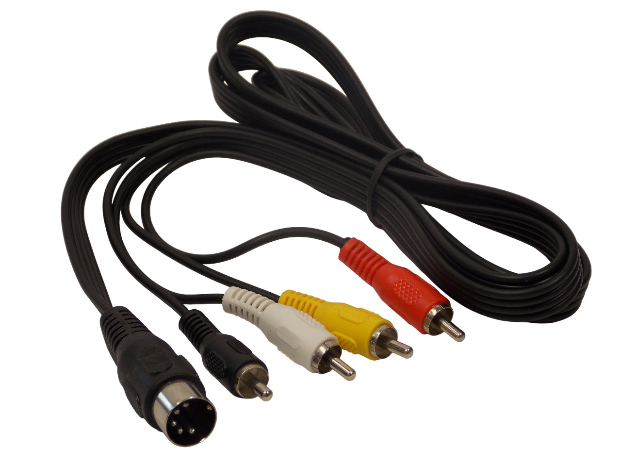 Шнур DIN 5 - контактный  на 4 RCA / 1.5 метра / черный
