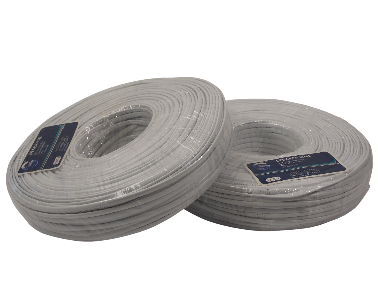 Кабель телефонный 2.4 х 4.6 мм / ССА / белый / 100 метров