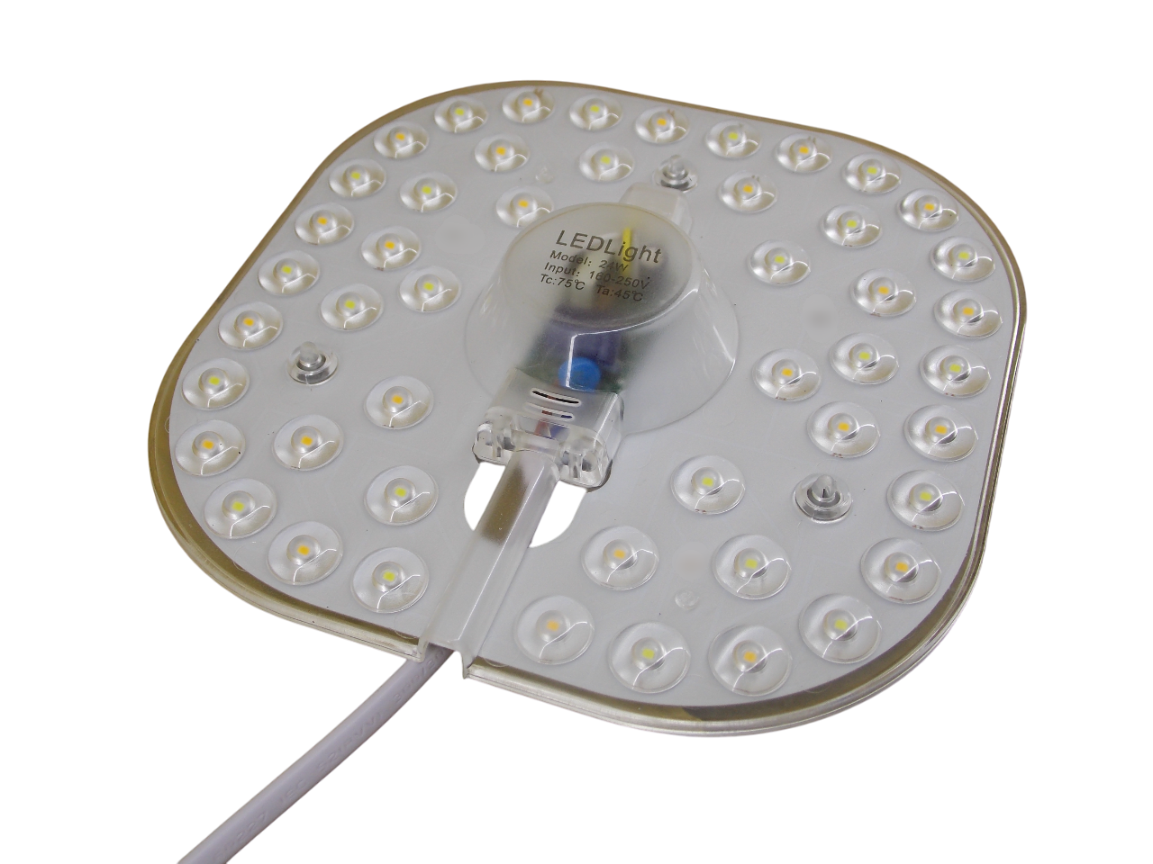 Светодиодный модуль  квадратный 220В - 24Вт - 3000К - 6500К 48Led 