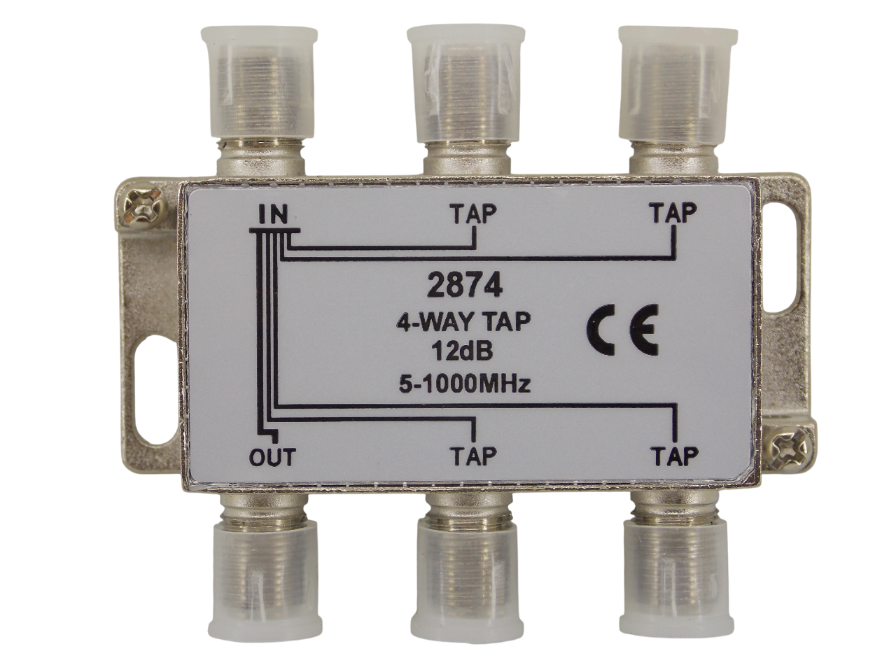 Телевизионный антенный сплиттер ТАР на 4 выхода под F- разъем 12 дБ