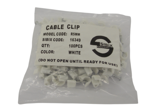 Крепёж  для кабеля  круглый 5мм / 100штук