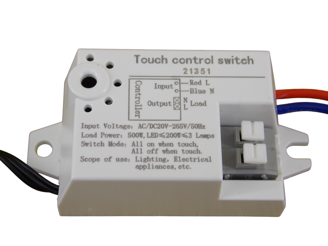 Сенсорный выключатель  мебельный 220В контактный 