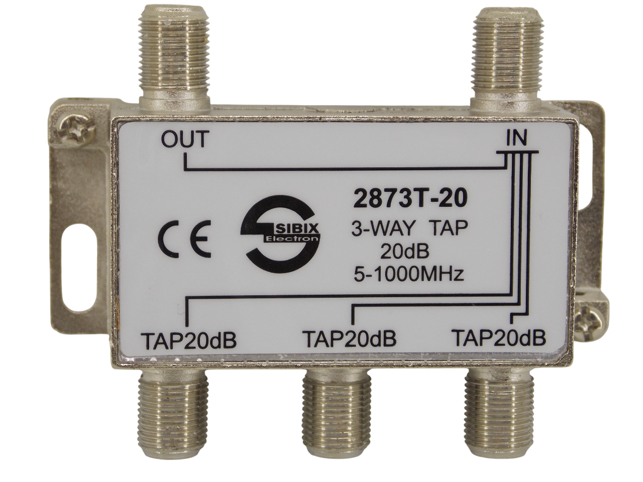 Телевизионный антенный сплиттер ТАР на 3 выхода под F- разъем  20дБ