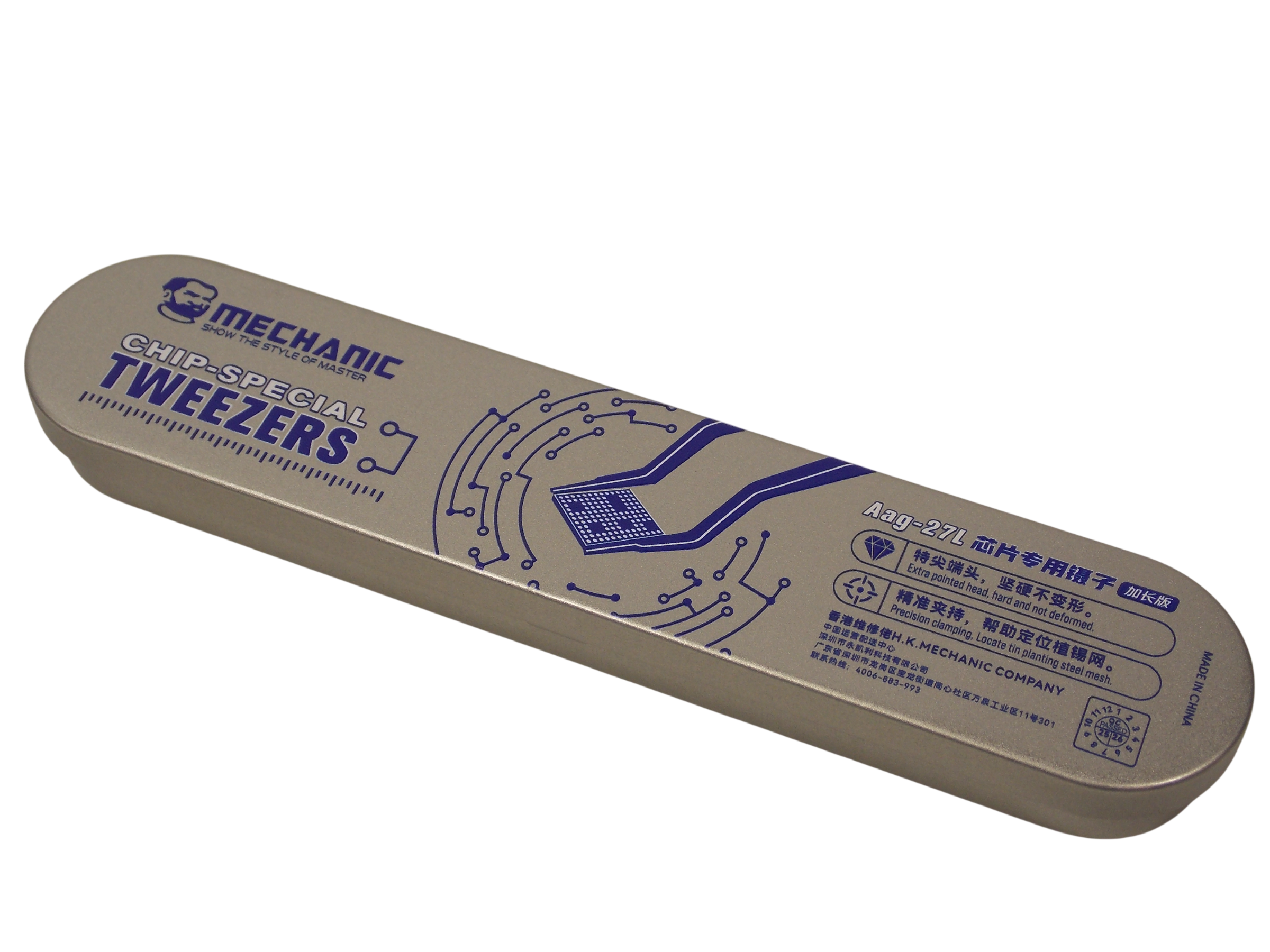 Пинцет Mechanic Aag - 27L 