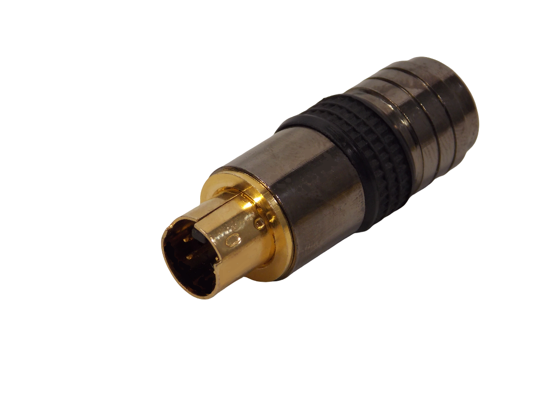 Штекер S - Video 4pin  металл / позолоченный