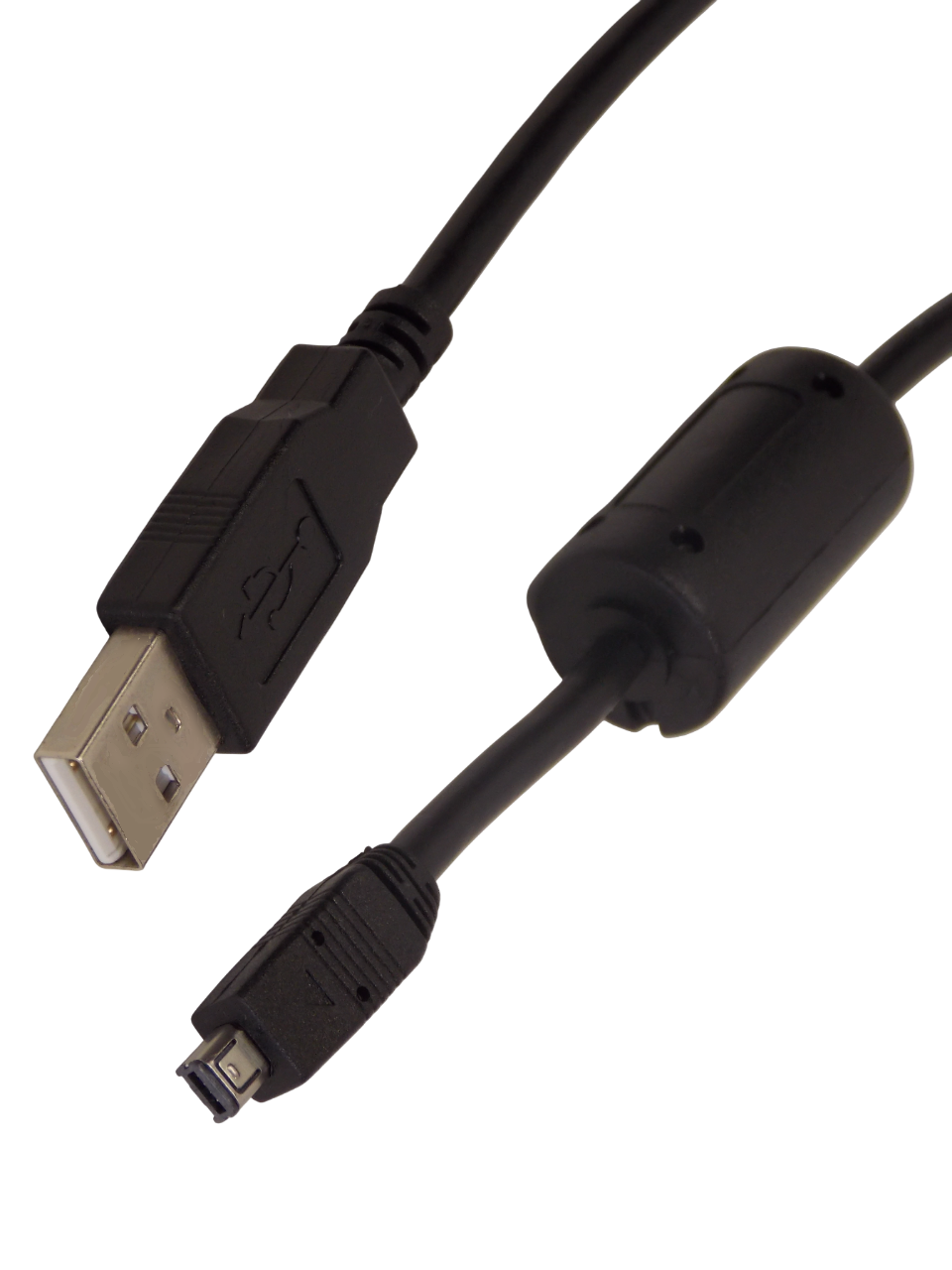 Шнур USB - А  на mini USB 4pin / 1.8 метра / черный / для цифровых камер