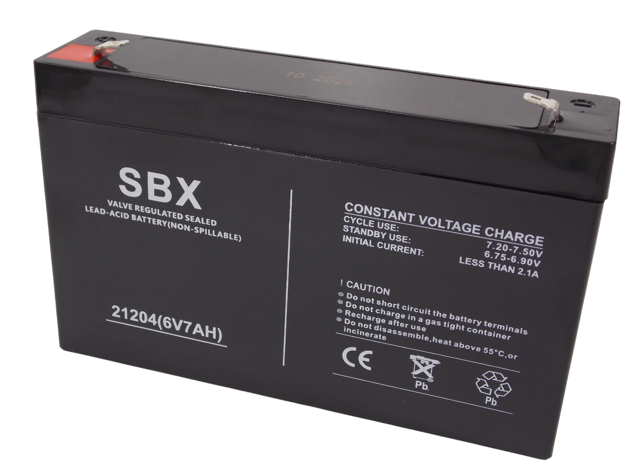 Свинцово - кислотный аккумулятор  6В - 7A/ч 