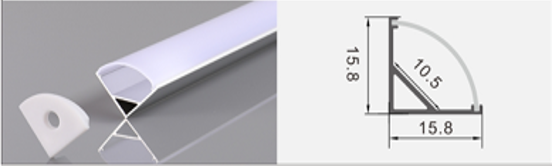 Алюминиевый профиль AL-601 угловой 3м