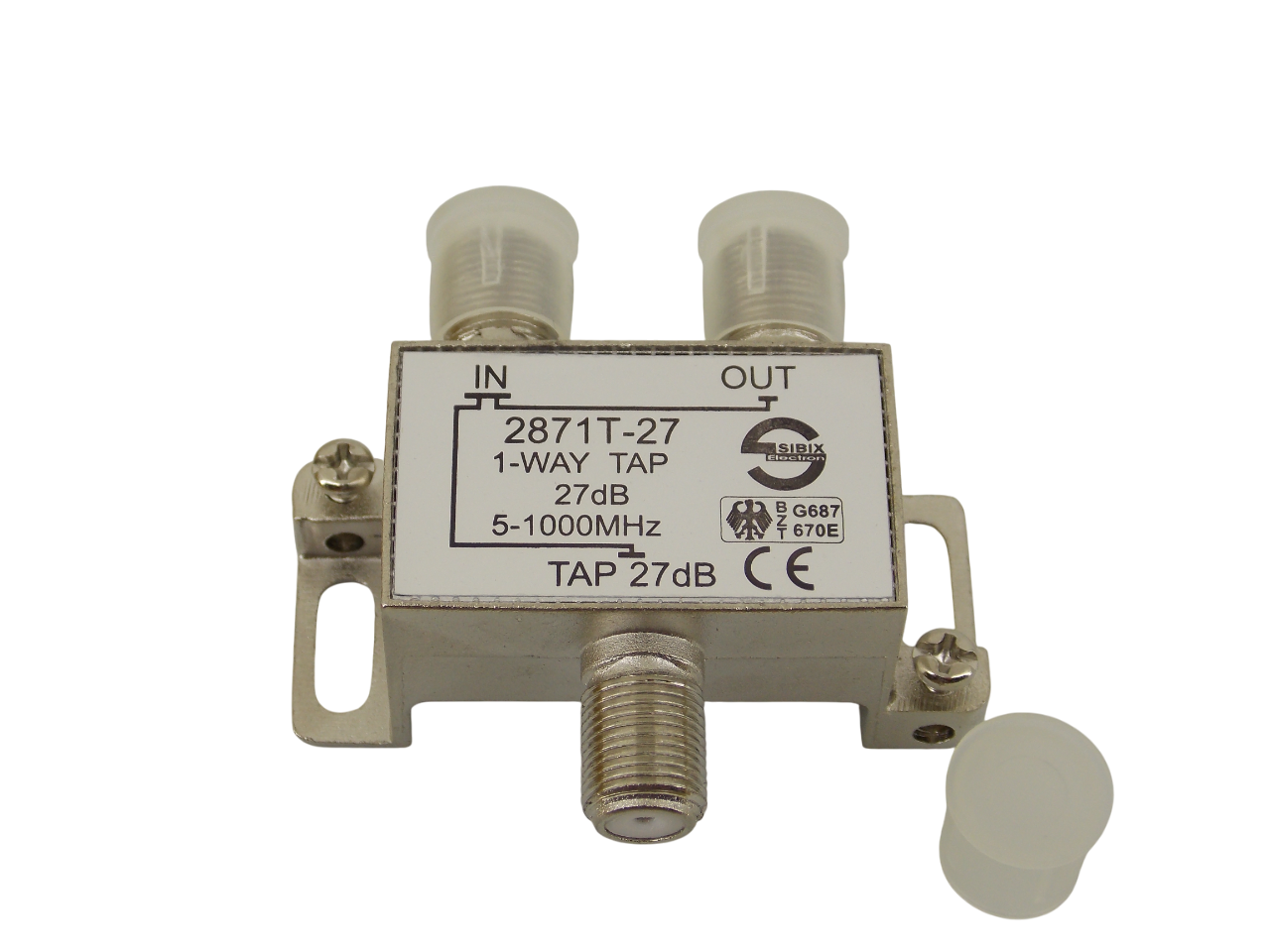 Телевизионный антенный сплиттер ТАР на 1 выход под F- разъем 27 дБ