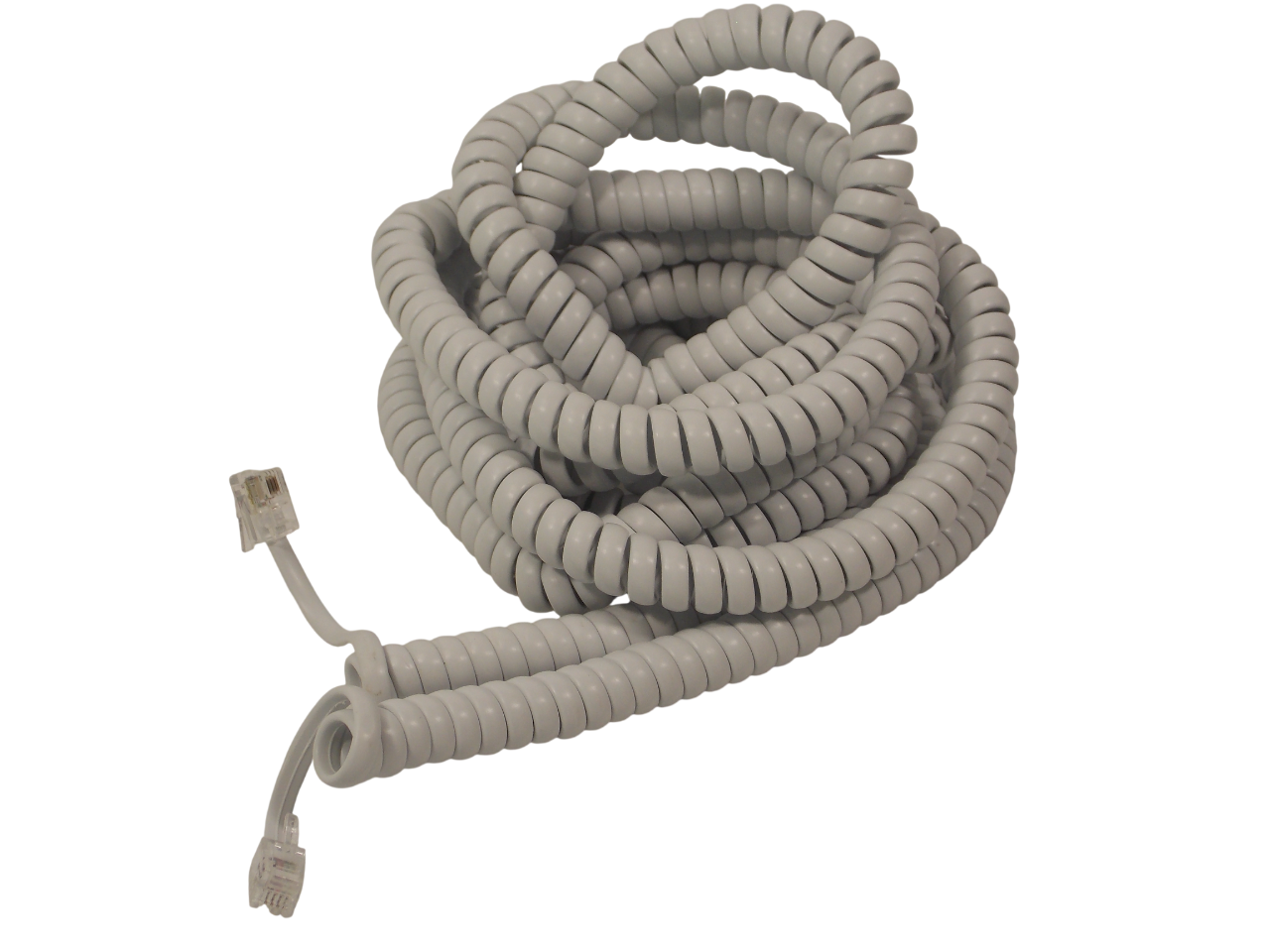 Шнур телефонный витой / белый / 15 метров 