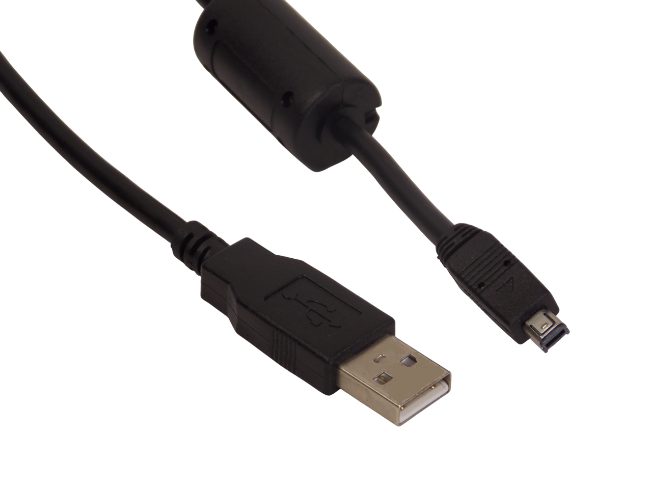 Шнур USB - А  на mini USB 4pin / 1.8 метра / черный / для цифровых камер