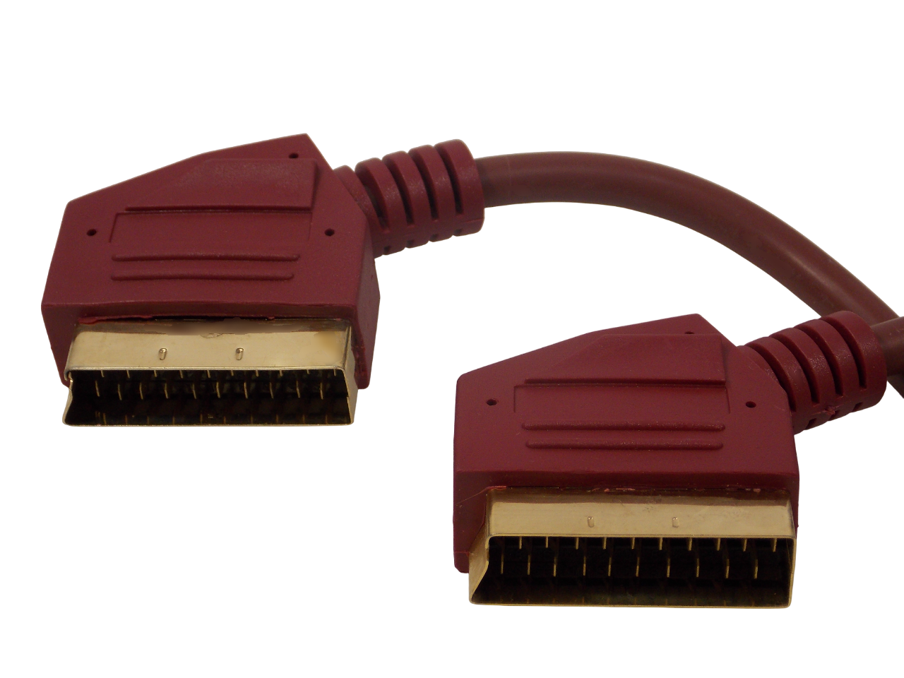 Шнур SCART 21pin на SCART 21pin / 1.5 метра / бордо 