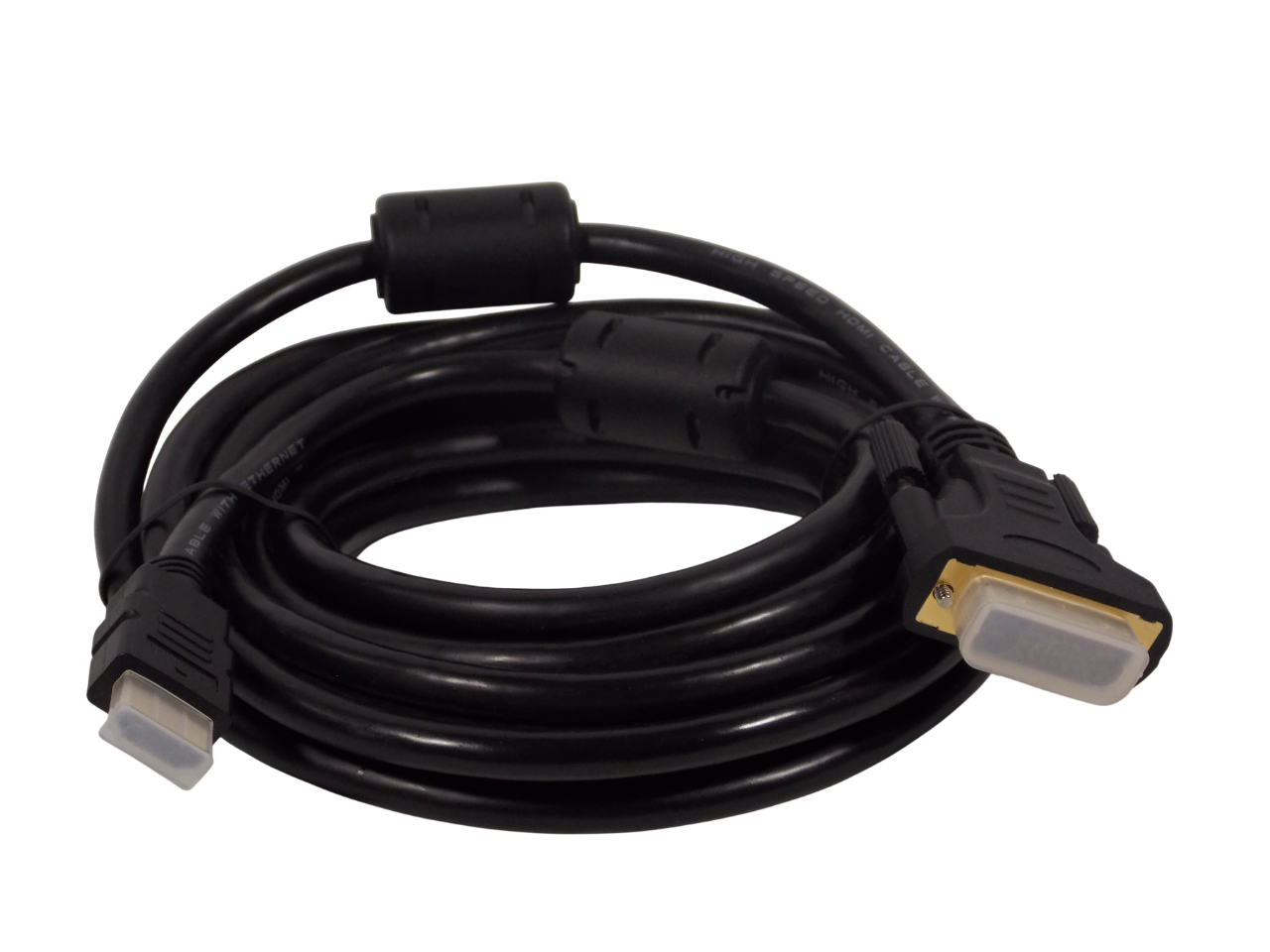 Шнур HDMI 19pin на DVI 24+1pin / 5 метров / черный