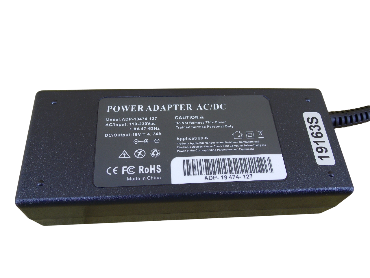 Блок питания для HP 19В - 4.7A  - 90Вт  размер штекера 7.4*5.0мм