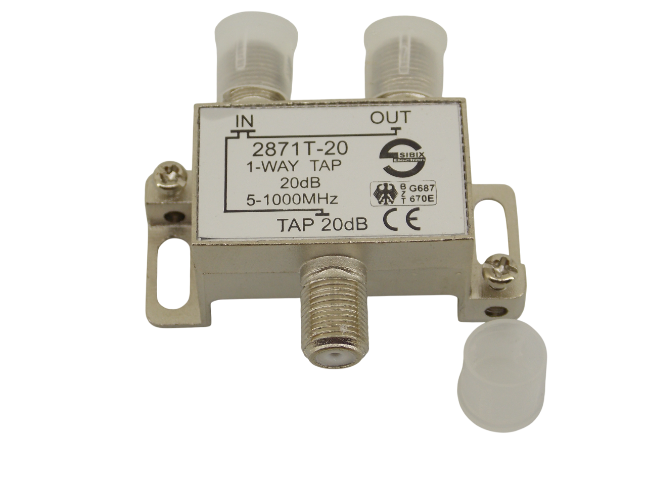 Телевизионный антенный сплиттер ТАР на 1 выход под F- разъем 20 дБ