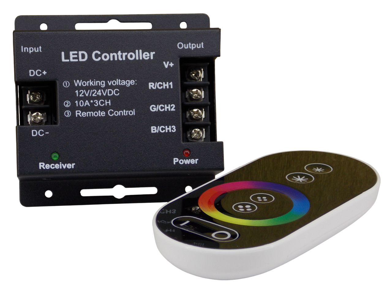 Контроллер для RGB ленты 12/24В - 10А с пультом