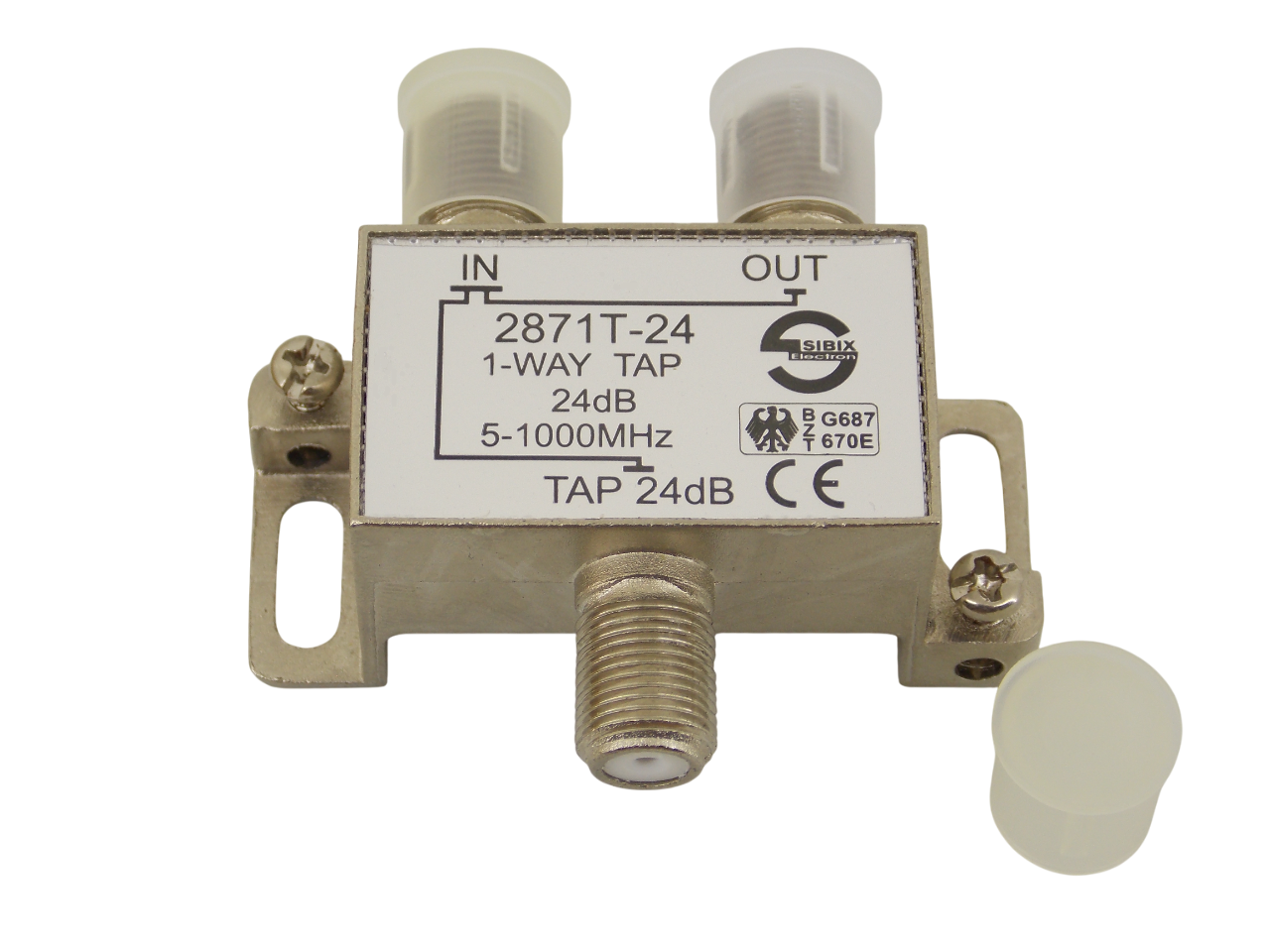 Телевизионный антенный сплиттер ТАР на 1 выход под F- разъем 24 дБ