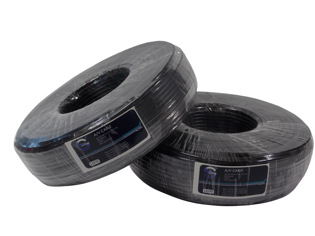 Кабель аудио - видео 4 х 7 / 0.16 мм / медный /  экранированный /  100 метров