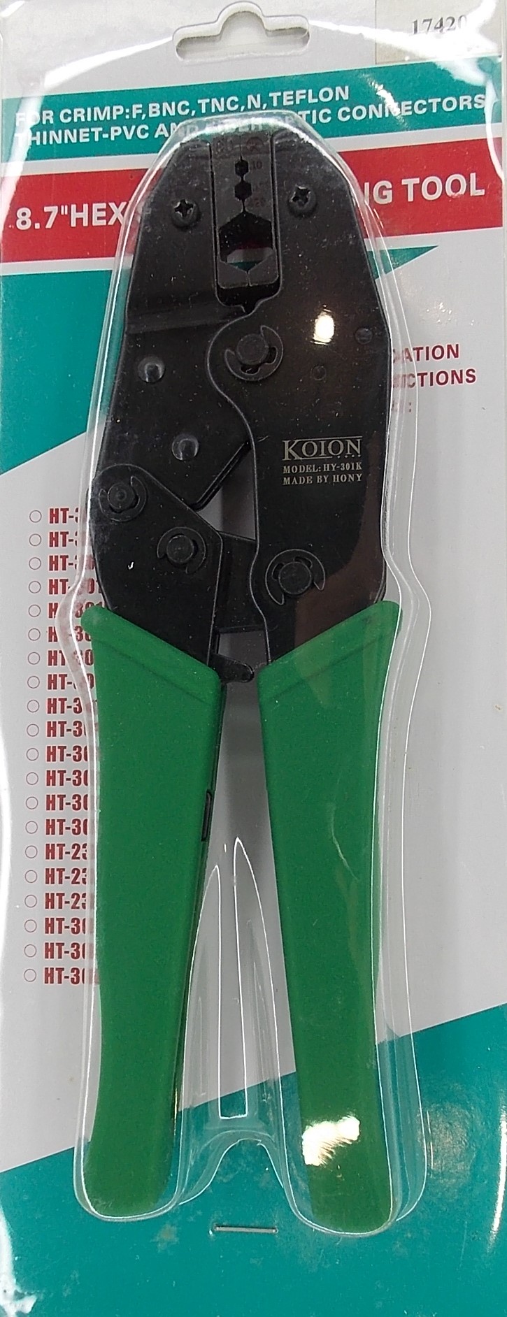 Инструмент обжимной "HT-301K" RG8,11,213,174