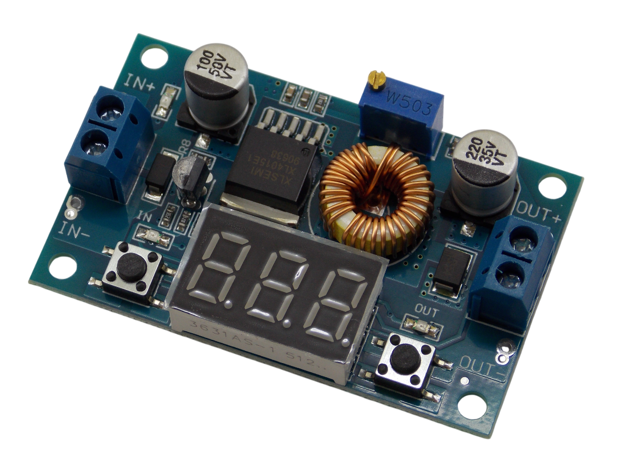 Преобразователь напряжения понижающий DC - DC 5А с цифровым экраном