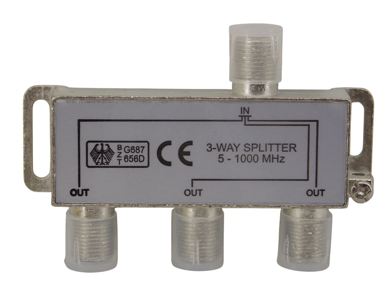 Телевизионный антенный сплиттер разветвитель 3 выхода под F - разъем  5-1000MHZ