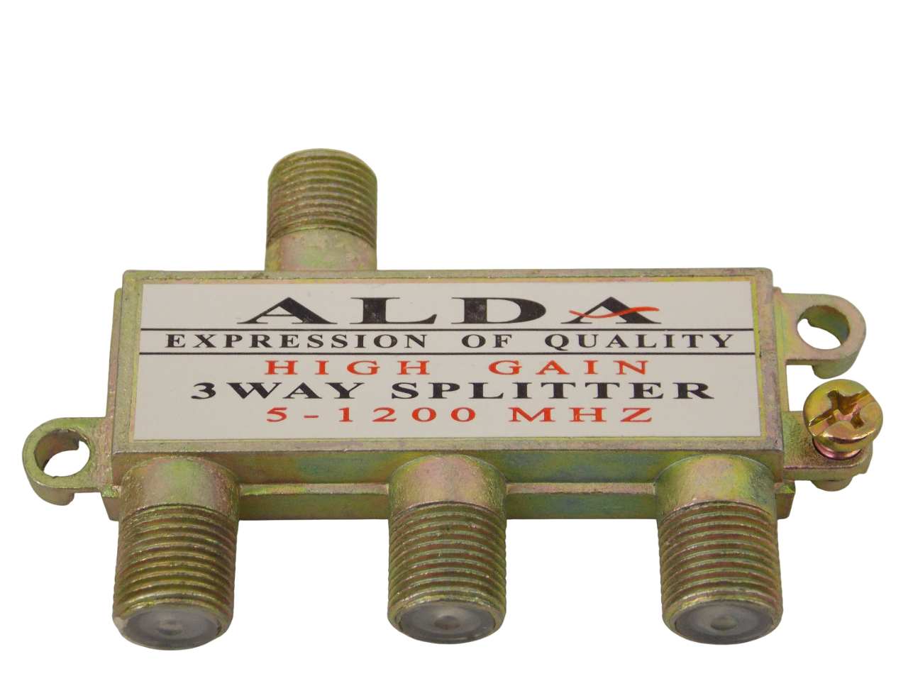 Телевизионный антенный сплиттер  разветвитель на 3 выхода под F -  разъем 5 - 1200 MHz 