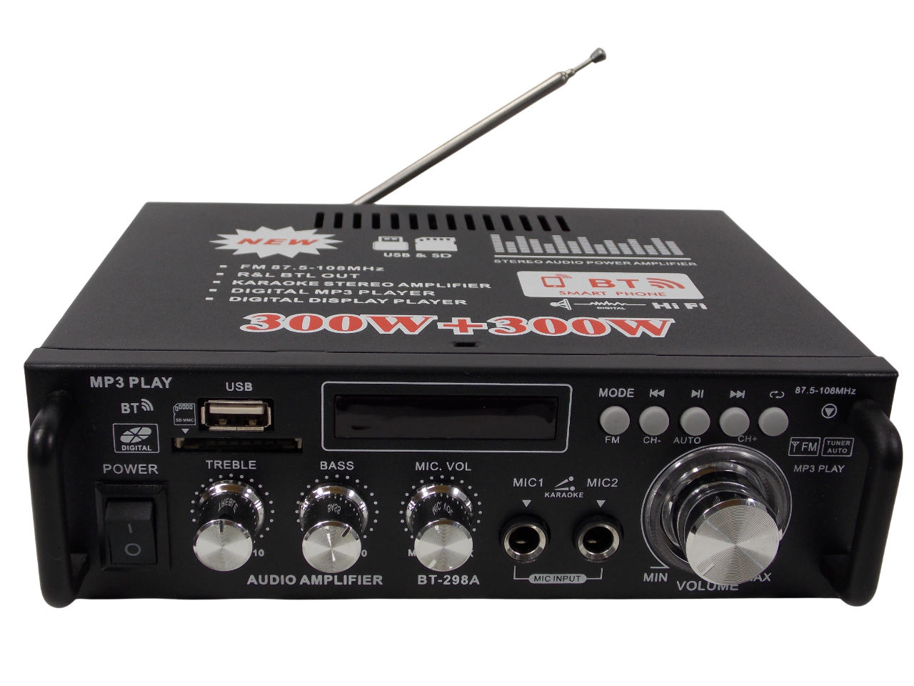 Двухканальный стерео усилитель ВТ- 298А / 40Вт + 40Вт