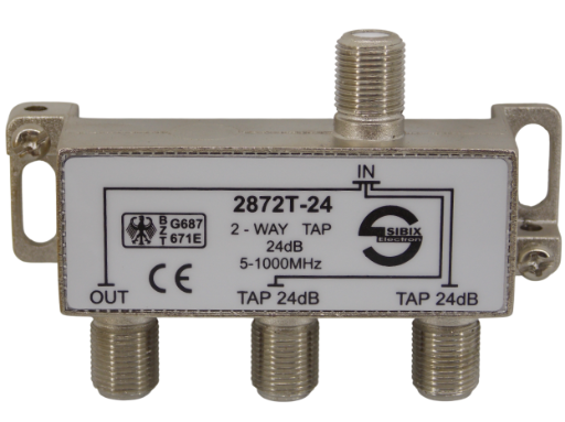 Телевизионный антенный сплиттер ТАР на 2 выхода под F- разъем 24 дБ
