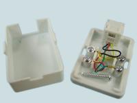 Розетка телефонная EURO Х 1 накладная (6р4с)