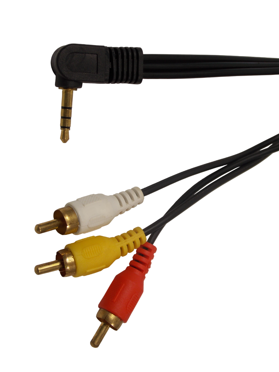 Шнур jack 3.5 мм 4 - контакта на 3 х RCA / 1.8 метра / черный