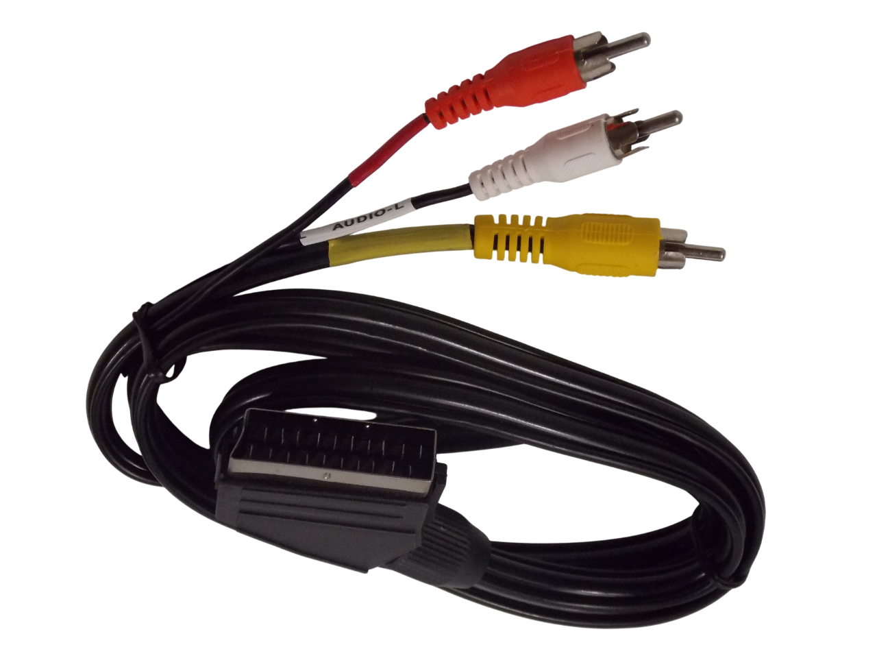 Шнур SCART на 3 RCA / 1.5 метра / черный