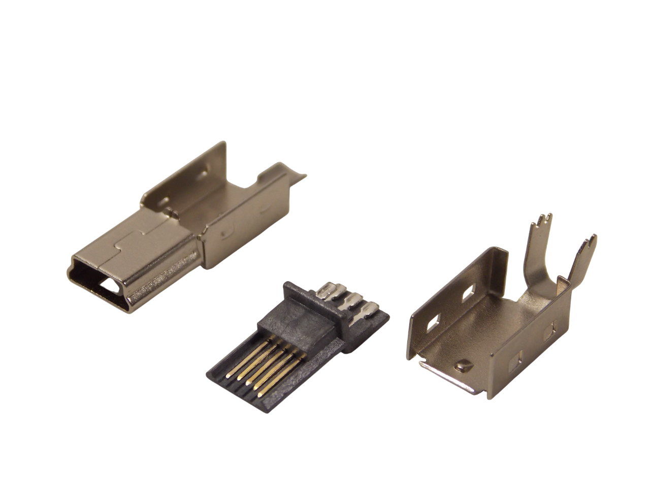 Штекер  USB mini 5pin разборный  на кабель 