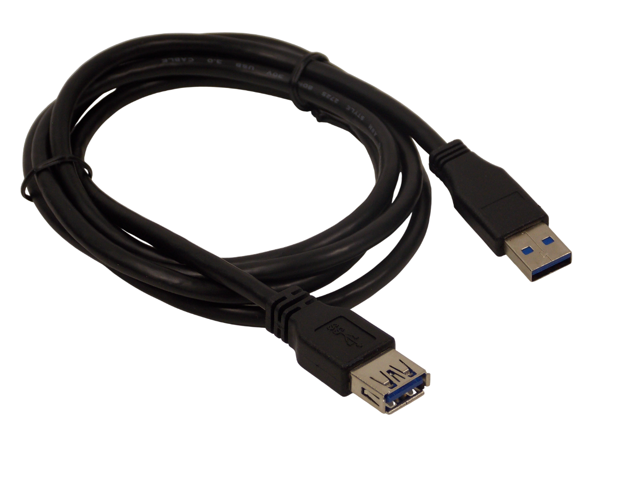 Шнур USB - А  штекер на  USB - A гнездо / 1.5 метра / черный 