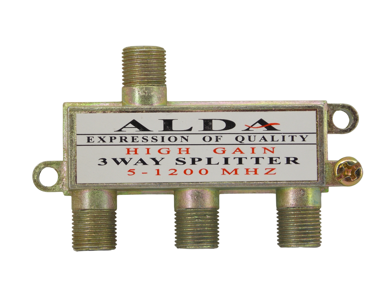 Телевизионный антенный сплиттер  разветвитель на 3 выхода под F -  разъем 5 - 1200 MHz 