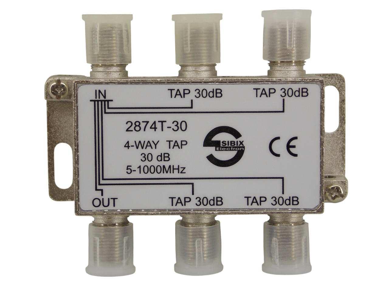 Телевизионный антенный сплиттер ТАР на 4 выхода под F- разъем 30 дБ