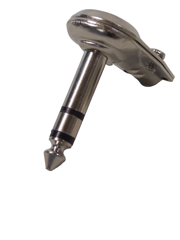 Штекер 6.3мм  стерео / Г- образный / металл