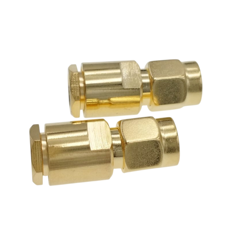 Штекер SMA для кабеля  RG - 58 / золото