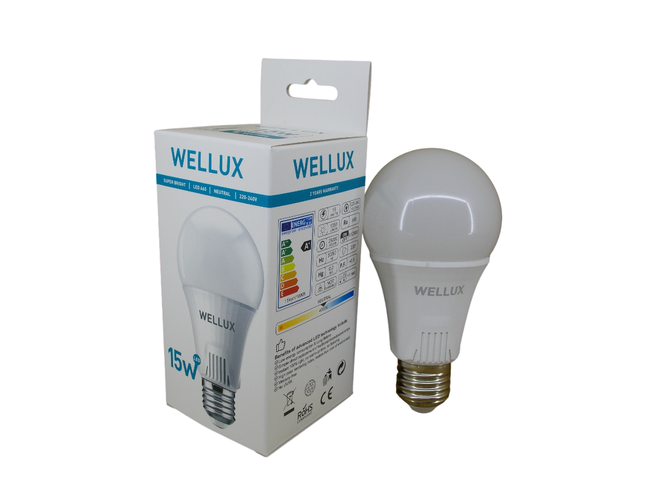 Светодиодная лампа A65 - 15W - E27 - 4000К