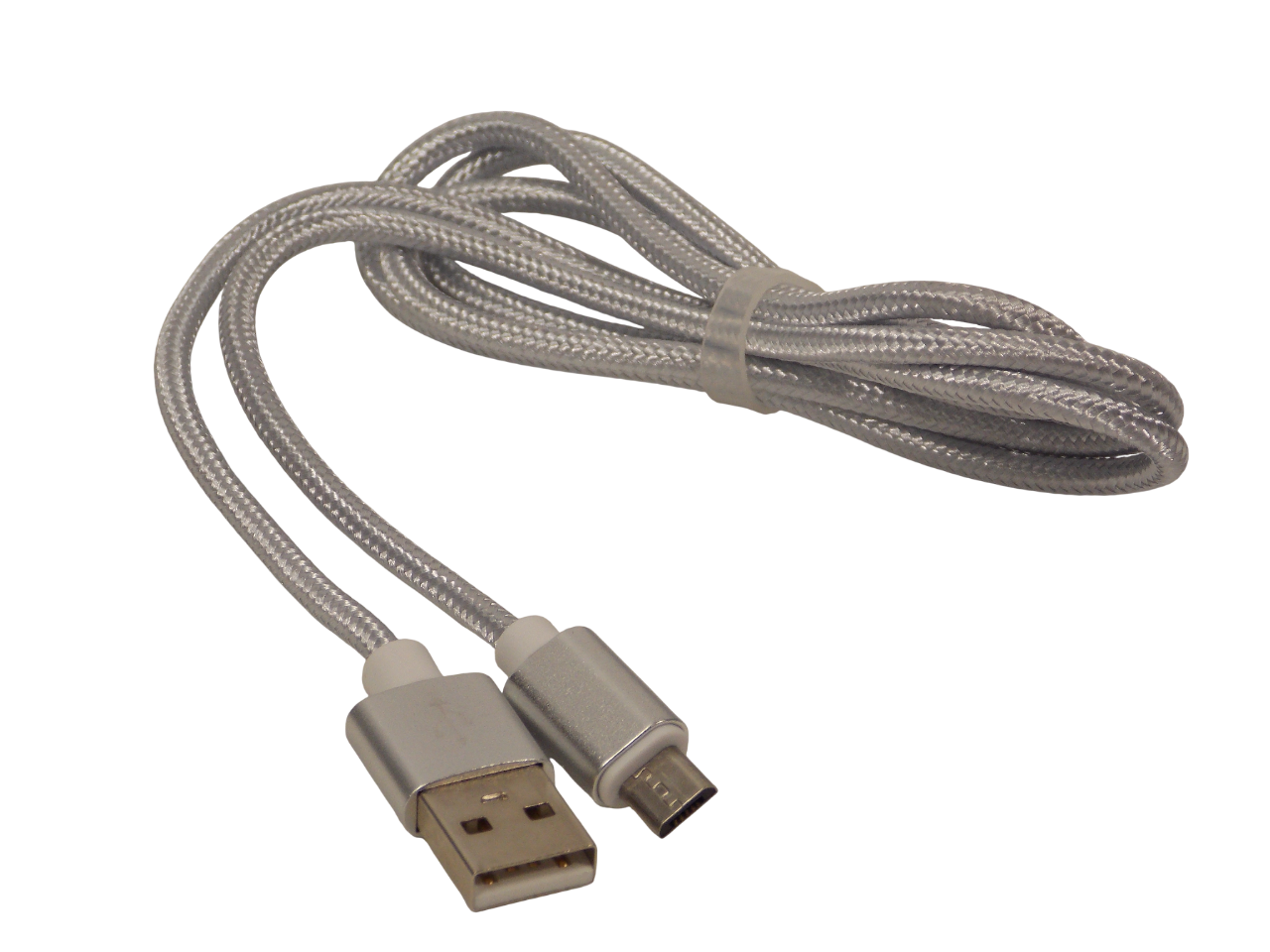 Шнур USB - A штекер  на micro USB  штекер / 1.0 метр / серый