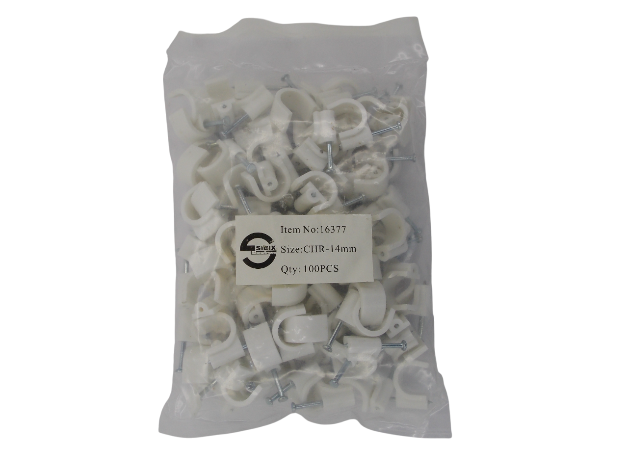 Крепеж для кабеля круглый 14мм / 100 штук