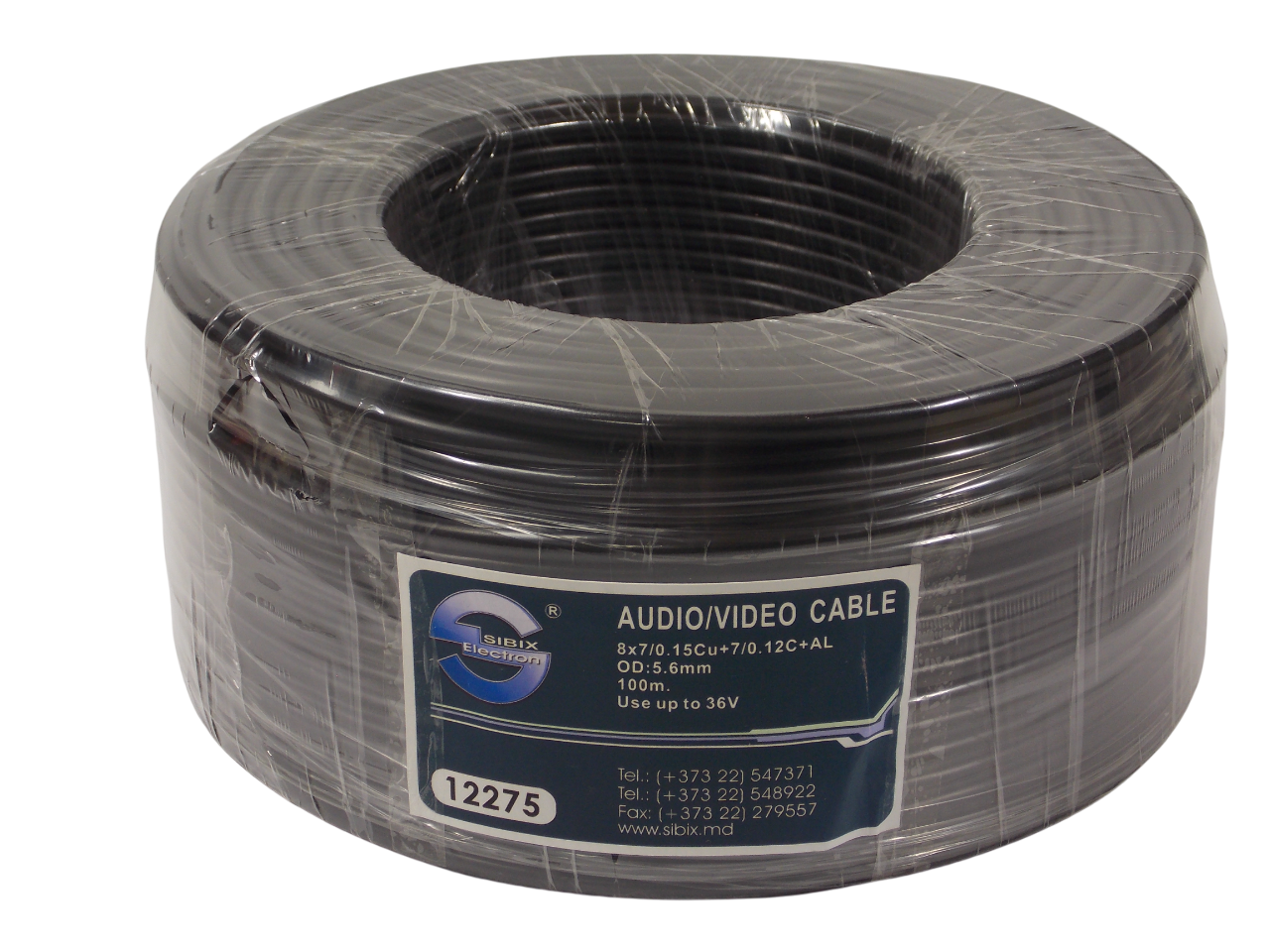 Кабель аудио - видео 8 х 7 / 0.15 мм / медный / экранированный / 100 метров