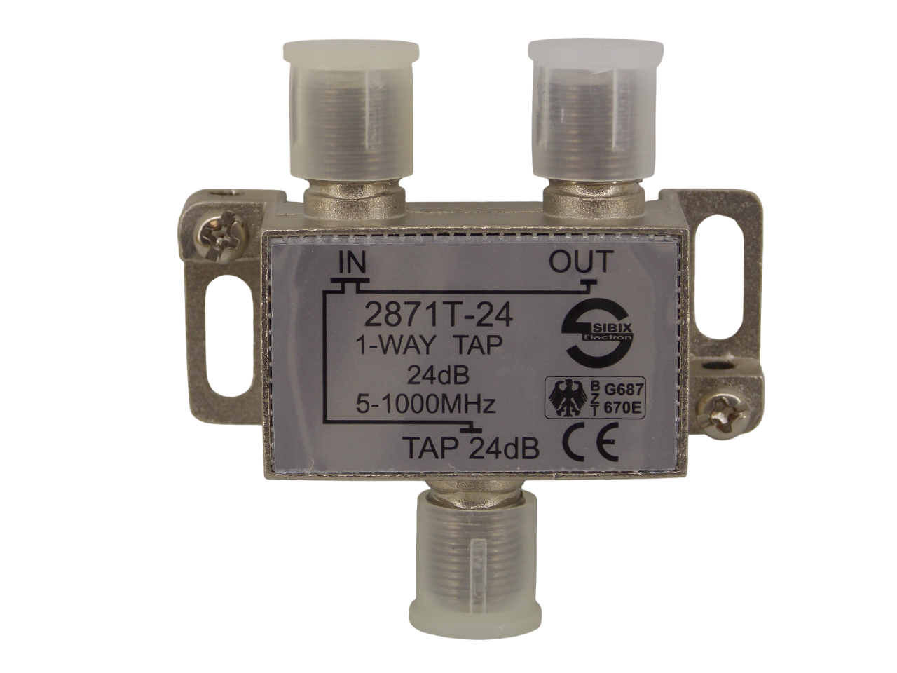 Телевизионный антенный сплиттер ТАР на 1 выход под F- разъем 24 дБ