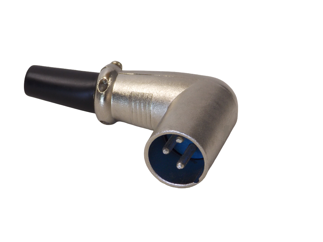 Штекер микрофонный 3pin на кабель Г - образный 