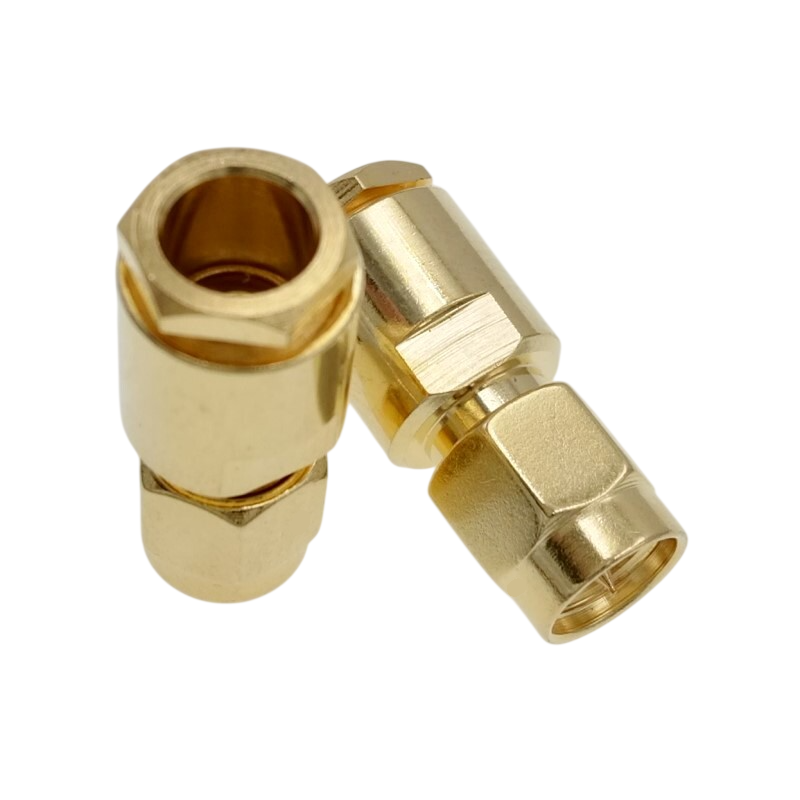 Штекер SMA для кабеля  RG - 58 / золото