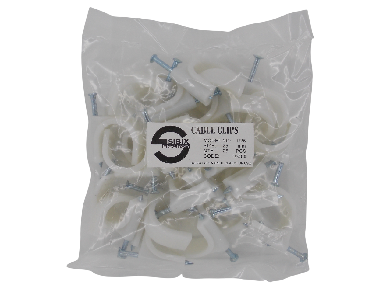 Крепеж  для  кабеля  круглый 25мм / 25 штук