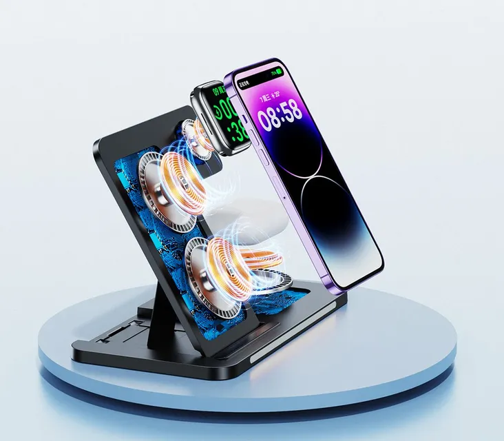 Беспроводное зарядное устройство RP-W70Pro 22W 3-in-1 Foldable Wireless,Light 