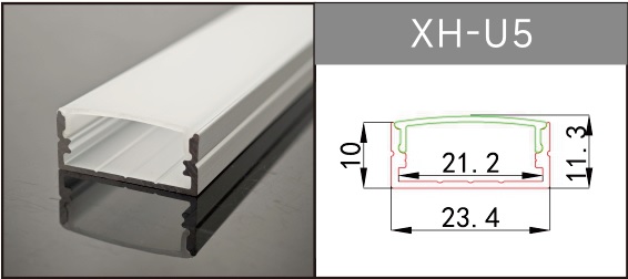 Алюминиевый профиль XH-U5 -2m