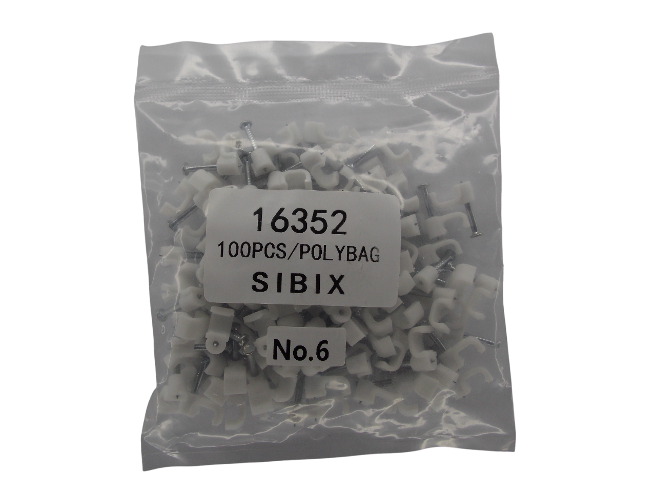 Крепёж для кабеля  плоский 6мм / 100 штук